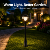 Lanterne LED de style chinois pour jardin, 110lm/W, lumière blanche chaude 3000K, 360° °   Éclairage panoramique pour pelouse, patio et marches