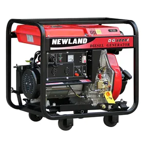 NEWLAND single phase red wieh four wheels portable generator with electric start