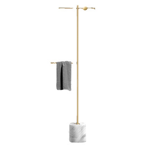 Porte-manteau standard en métal au design moderne et épuré pour chambre à coucher avec crochets de rangement - Product Image 3