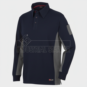 Polo extensible à manches longues pour vêtements de travail - Product Image 1