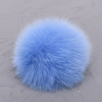Boule de fourrure de renard moelleuse en gros, grande taille, personnalisée, luxueuse, mignonne, bouton détachable, véritable fourrure de renard, pompon