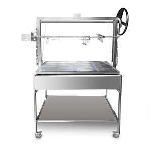 Parrilla Santa María de 1200 mm con Asador Giratorio, Elevación Manual con Volante, Acero Inoxidable, Parrilla <span class=keywords><strong>Argentina</strong></span> para Asar Cordero Entero - Product Image 6