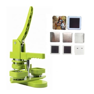 Km Hot Bán Vuông 50x50 Mm Tùy Chỉnh 100 Set Pin Ảnh Tủ Lạnh Nam Châm Của Nhãn Hiệu Nhựa Nút Làm Máy Sản Xuất Nút Máy Kit - Product Image 3