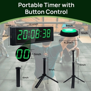 Cronómetro <span class=keywords><strong>Digital</strong></span> LED Portátil YIZHI, Fácil <span class=keywords><strong>de</strong></span> Usar, para Gimnasio y Fitness, con Control Remoto, Botón <span class=keywords><strong>de</strong></span> Cuenta Regresiva, Soporte <span class=keywords><strong>de</strong></span> Mesa - Product Image 2