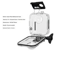 Boîtier de plongée sous-marine pour caméra d'action, étanche jusqu'à 20 mètres, écran tactile, inserts anti-buée, couvercle en silicone, capuchon d'objectif, coque en PC