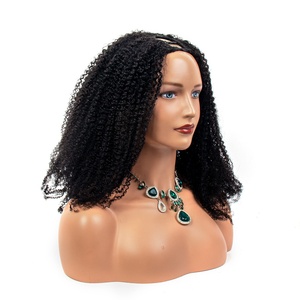 Perruques de Cheveux Humains Bouclés <span class=keywords><strong>Kinky</strong></span> 4B4C en U pour Femmes Noires, Perruque Brésilienne Afro Bouclée en V Cheveux Humains Densité 150% Vente en Gros - Product Image 2