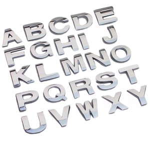 Vendite calde <span class=keywords><strong>personalizzate</strong></span> Abs in plastica argento <span class=keywords><strong>per</strong></span> <span class=keywords><strong>auto</strong></span> con lettere adesive e lettere tridimensionali autoadesive <span class=keywords><strong>per</strong></span> <span class=keywords><strong>auto</strong></span> - Product Image 3