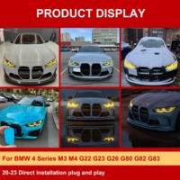 Luz diurna LED amarilla para BMW Serie 4 DRL M3 M4 I4, placa LED G22 G23 G26 G80 G82 G83, luz de circulación diurna amarillo limón 2020-2023