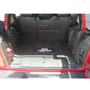Car Interior Accessories Luxury Waterproof 7d Custom Size Leather Car Trunk Mats Boot Liner For JEEP WRANGLER JK JL