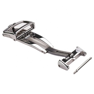 Bracelet de montre en cuir, bracelet en acier inoxydable, métal polonais, boucle déployante 18mm pour montre Jaeger Lecoultre <span class=keywords><strong>Reverso</strong></span>, vente en gros - Product Image 3