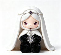 Figurine Magique Personnalisée OEM Signe Astrologique Vierge en PVC et ABS avec Cape en Peluche Douce et Moelleuse, Jouet d'Art de Collection Constellation Boîte Mystère