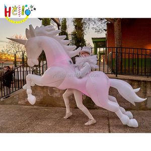 <span class=keywords><strong>Cheval</strong></span> gonflable blanc costume de <span class=keywords><strong>cheval</strong></span> gonflable licorne pour décoration de défilé - Product Image 5