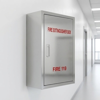 Armoire murale pour tuyau d'incendie extérieur en acier inoxydable de qualité 304, étanche