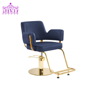 <span class=keywords><strong>2026</strong></span> nouveautés chaise de <span class=keywords><strong>salon</strong></span> moderne en cuir Pu gris chaises de barbier en or pour la coiffure - Product Image 3