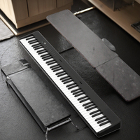 Piano électronique Offre Spéciale BR66 Piano numérique électronique pliable à 88 claviers avec microphone et clavier de piano MIDI