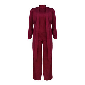 Set Loungewear da donna in maglia a costine 3 pezzi #11 - Product Image 5