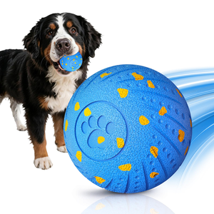 Jouet interactif intelligent pour chien, orange, en matériau E-TPU imperméable, corde, balle rebondissante automatique - Product Image 1