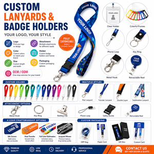 Cordón Personalizado para Tarjetas de Identificación con Impresión de Logotipo, Correa de Poliéster para el Cuello, para Empleados, Visitantes, Porta Tarjetas, Eventos Escolares, Promoción, OEM, ODM - Product Image 4