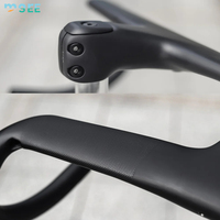 Guidon de vélo de route SeeMoree entièrement en fibre de carbone avec passage de câbles interne, compatible avec les guidons intégrés Sl7/Sl8