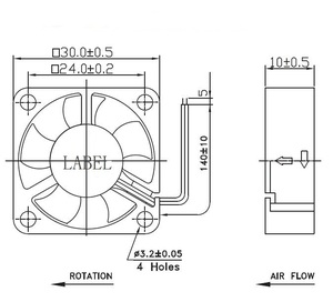 Yofolon cuộc sống lâu dài 30mm 3010 im lặng 5V 12V Fan DC không chổi than bóng Mang không khí mát mini 30x30x10 không thấm nước DC Quạt làm mát - Product Image 4