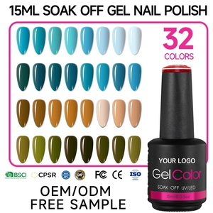 Vegan Cruelty-Free Gel Nail Polish 15ml Non-toxic Soak Off UV LED Long Lasting Salon Color Gel Private Label OEM Gel Polish - Product Image 1