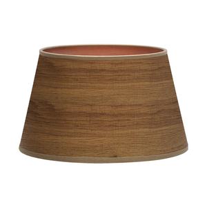 Pantalla cónica abierta E27 en madera oscura 45x35x30 cm, ideal para iluminar y decorar espacios interiores. - Product Image 1