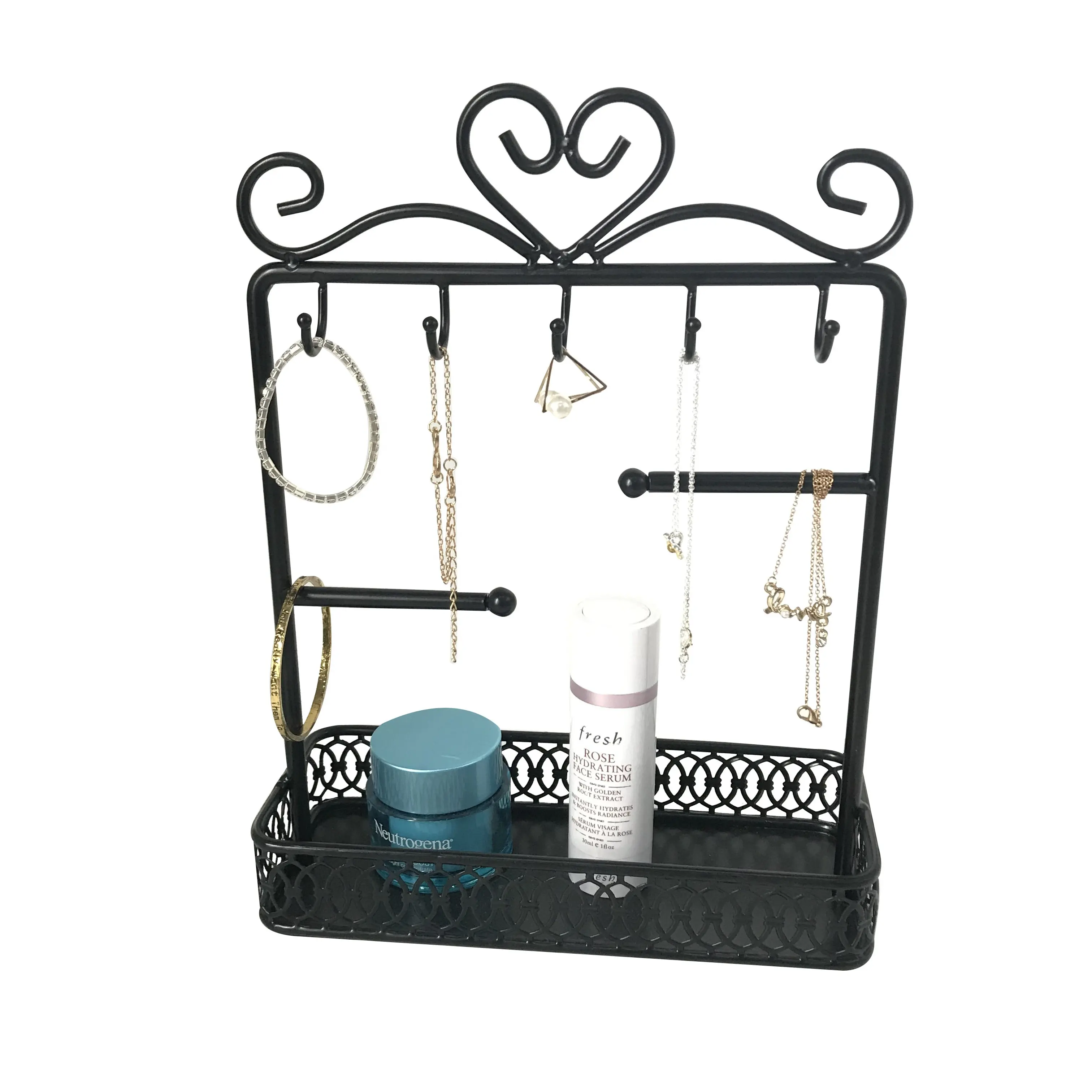 Metalen Sieraden Staan Sieraden Organizer Houder Display Beauty Cosmetische Opbergdoos