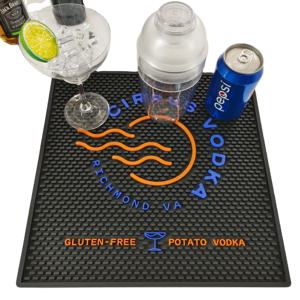 Custom Logo <b>Silicone</b> PVC Bar Mat Rubber Pub Runner Spill <b>Pad</b> Beer Rail Mat Drip Tray Non Slip Service Mat Table Mat Coaster - Product Image 1