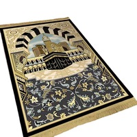 Tapis de prière carré simple de style ethnique, en velours imprimé, classique du Moyen-Orient, très vendu à l'international