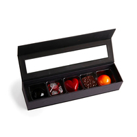 Boîte d'emballage cadeau de luxe vide magnétique truffes chocolat logo personnalisé avec séparateur Windows
