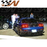 Alerón Trasero de Fibra de Carbono Estilo RE con Luces LED para Mazda RX7 FD3S 92-02, Cubierta de Luz Trasera con Lámpara LED