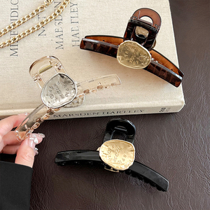 Vintage Accessoire <span class=keywords><strong>De</strong></span> beauté Pour Femme Nouvelle Originalité Cadran Plaque Grand Requin Clip <span class=keywords><strong>Maillard</strong></span> Tempérament Lumière <span class=keywords><strong>De</strong></span> Luxe Pince À Cheveux - Product Image 1