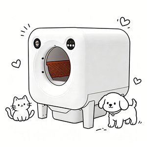 Factory Wholesale Smart <b>Cat</b> Litter <b>Box</b> Arenero 65L ABS Plastic Fully Enclosed Self Cleaning Odor Resistant Low Noise For <b>Cats</b> - Product Image 1