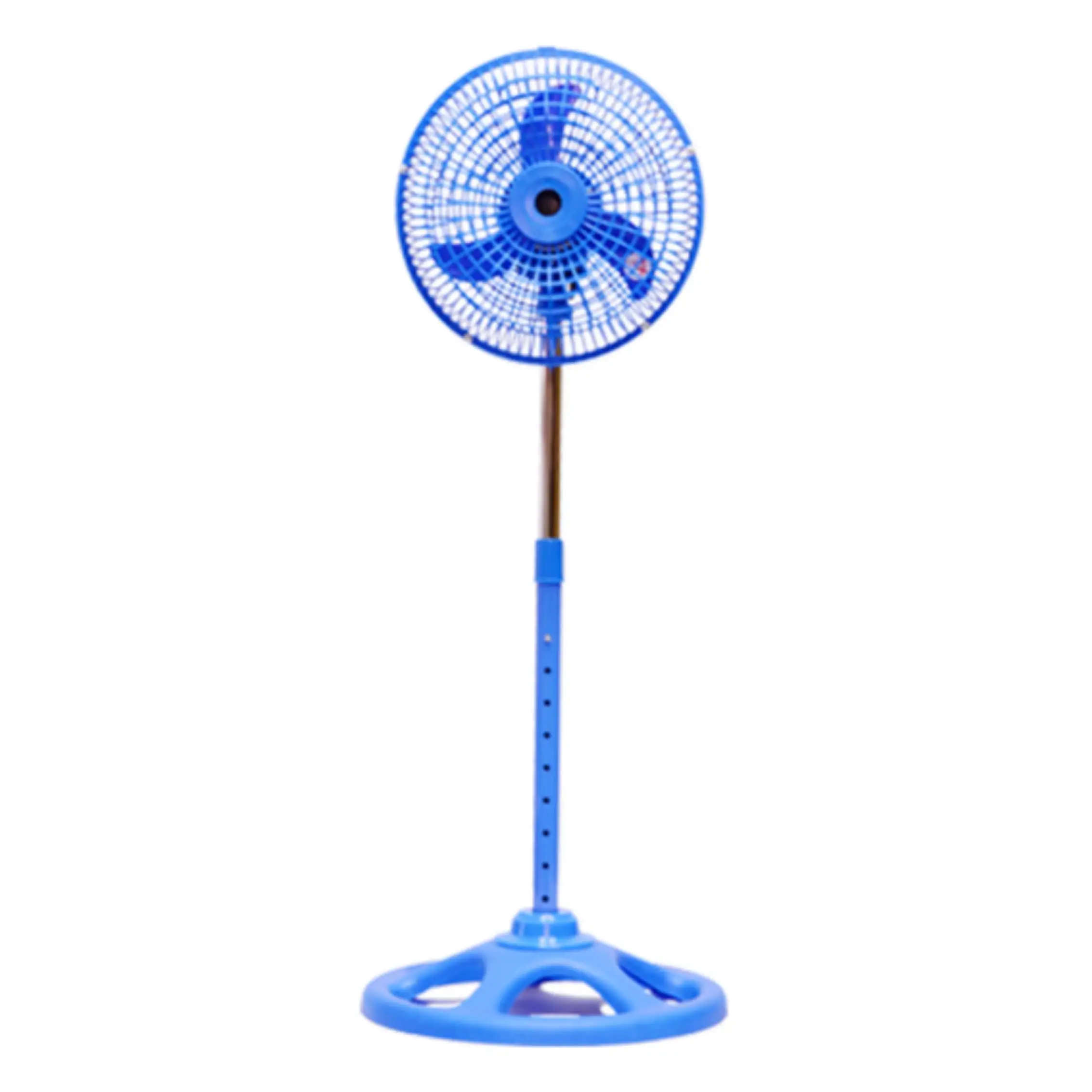 Fabbricazione prezzo all'ingrosso blu 10 pollici Base rotonda Stand Fan raffreddamento elettrico plastica piccolo piedistallo Fan