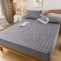Protège-matelas matelassé respirant et doux pour la peau, drap-housse lavable en tissu éponge imperméable