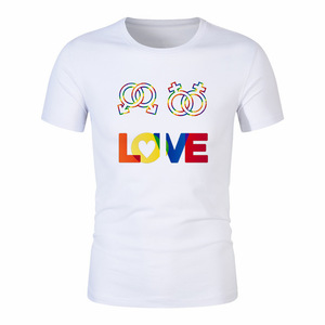 Personalizado al por mayor Arco Iris <span class=keywords><strong>LGBT</strong></span> orgullo <span class=keywords><strong>Camiseta</strong></span> para los hombres - Product Image 6
