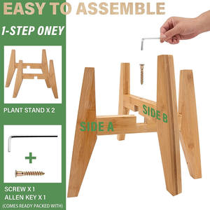 Soporte <span class=keywords><strong>de</strong></span> Bambú Moderno y Ajustable <span class=keywords><strong>para</strong></span> <span class=keywords><strong>Plantas</strong></span> y Flores, Exhibidor <span class=keywords><strong>de</strong></span> Macetas <span class=keywords><strong>para</strong></span> Interiores, Estante <span class=keywords><strong>para</strong></span> Macetas <span class=keywords><strong>de</strong></span> 8-12 Pulgadas - Product Image 3