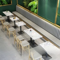 Ensembles de salle à manger modernes en bois massif pour restaurants, canapés, tables et chaises pour bars, cafés et hôtels