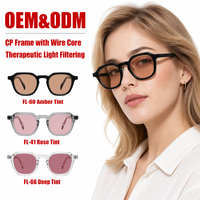 Lunettes anti-lumière bleue et violette Sunray OEM&ODM pour cycle de sommeil nocturne, monture TR90, verres CR39, faible MOQ