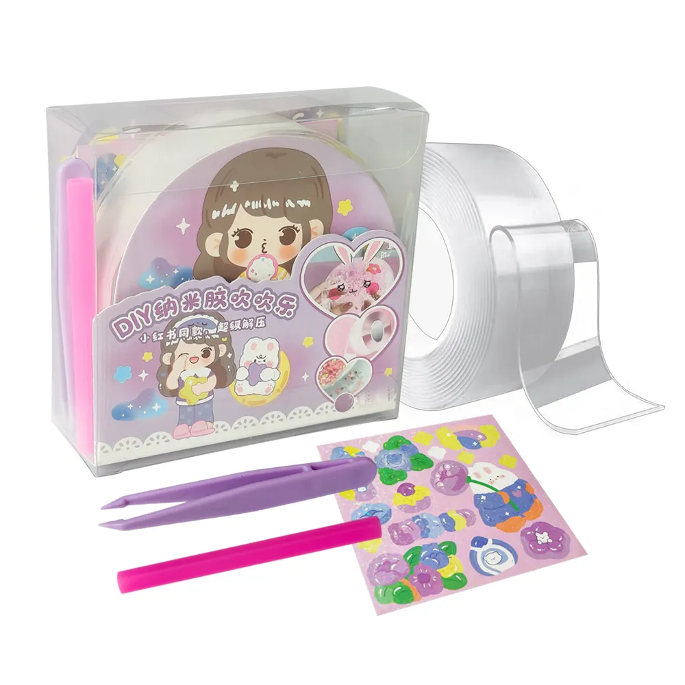 2023 Nano Bande Bulles Kit Double Face Bande Bulle Soufflant Ruban Élastique Bulle DIY Jouets Éducatifs