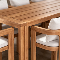 Tables et chaises en alliage d'aluminium personnalisées, imperméables et anti-UV, pour la cour, le balcon et le jardin