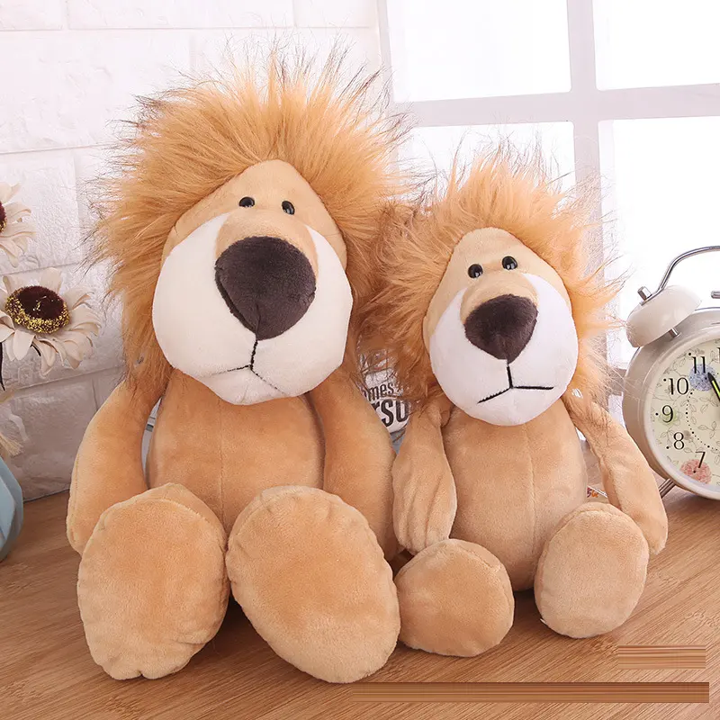 Atacado pelúcia leão pelúcia animal grande personalizado pelúcia brinquedo realista leão rei plushie simulação leão pelúcia