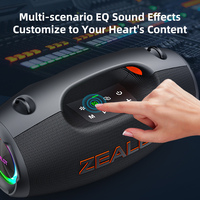 Enceinte sans fil puissante Zealot S86 60W avec batterie 8000mAh, étanche IPX6, lumière RGB pour les rassemblements en plein air, les sorties en famille et les voyages