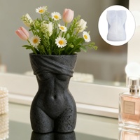 Moule en silicone moderne pour pot de fleurs, tasse de rangement en résine époxy DIY, moule en plâtre parfumé au ciment pour femmes, ornements de décoration