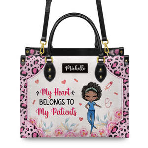 Chất Lượng Cao PU Vai Túi Phi Cô Gái Y Tá Làm Việc In Túi Xách Màu Đen Và Trắng Của Phụ Nữ Túi Xách Với Xử Lý - Product Image 2