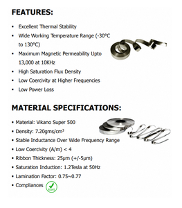 Cinta Magnética Suave de 500 Nanocristales, Adecuada para Infraestructura de Redes Inteligentes y Dispositivos Eléctricos de Alta Eficiencia - Product Image 4