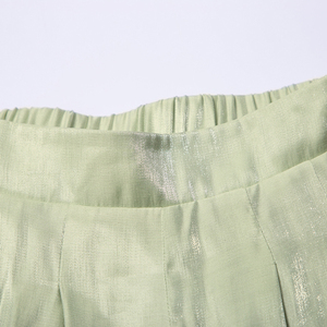 Expédition rapide 2020 Vert Cranté Blouse À Manches Longues À Col <span class=keywords><strong>Ample</strong></span> Dames <span class=keywords><strong>Pantalon</strong></span> 2 Pièces Costume Deux Pièces ensembles - Product Image 4