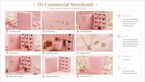 Caja de Regalo Personalizada, Diseño a Medida, Hecha a Mano, Calendario de Adviento de Lujo con 12 Días de Chocolate y Cosméticos para Navidad - Product Image 2
