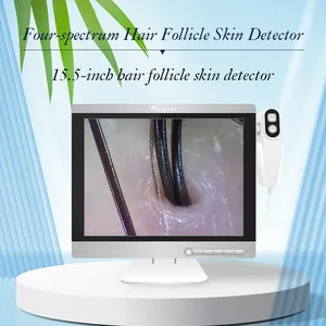 Detector de couro cabeludo, de alta qualidade, 15.5 polegadas, teste de cabelo, analisador, microscópico, couro cabeludo e câmera microscópica
