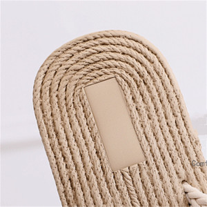 Verano señoras EVA casual playa simple lino tejido diseño antideslizante <span class=keywords><strong>chanclas</strong></span> Clip-on Slide sandalias y zapatillas - Product Image 3